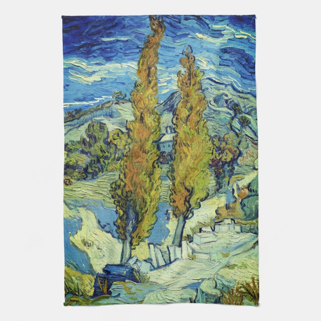Paño De Cocina Vincent Van Gogh Two Poplars en Saint-Rémy (Vertical)