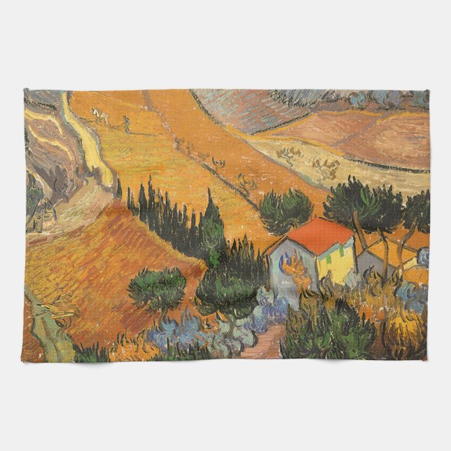 Paño De Cocina Vincent van Gogh - Valle con labrador (Horizontal)