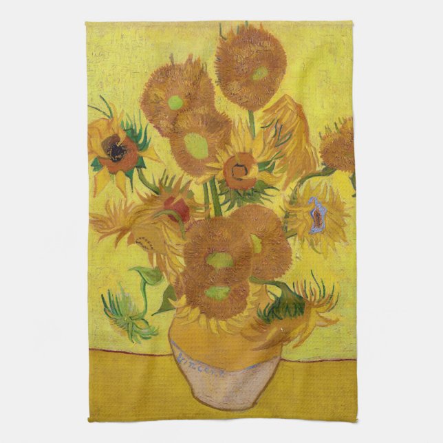 Paño De Cocina Vincent van Gogh - Vase con quince girasoles (Vertical)