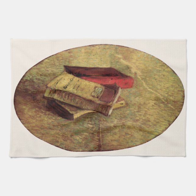 Paño De Cocina Vincent van Gogh - Vida fija con tres libros (Horizontal)