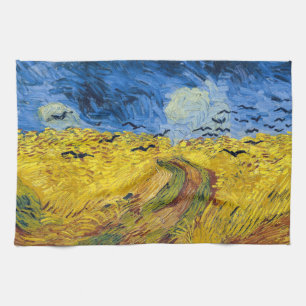 Paño De Cocina Vincent van Gogh - Wheatfield con cuervos