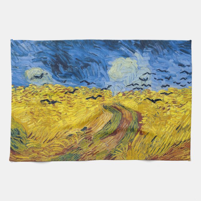 Paño De Cocina Vincent van Gogh - Wheatfield con cuervos (Horizontal)