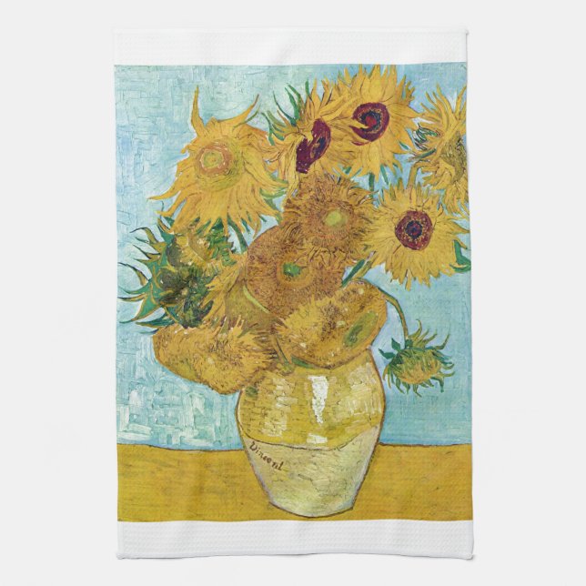 Paño De Cocina Vincent Willem van Gogh , “ Sunflowers ” (Vertical)