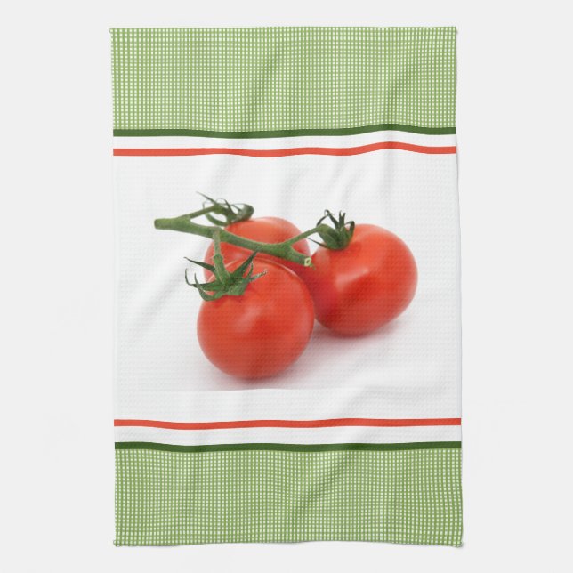 Paño De Cocina Vine tomates frescos en la cocina verde (Vertical)