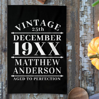 Paño De Cocina Viñeta personalizada de edad avanzada a perfección