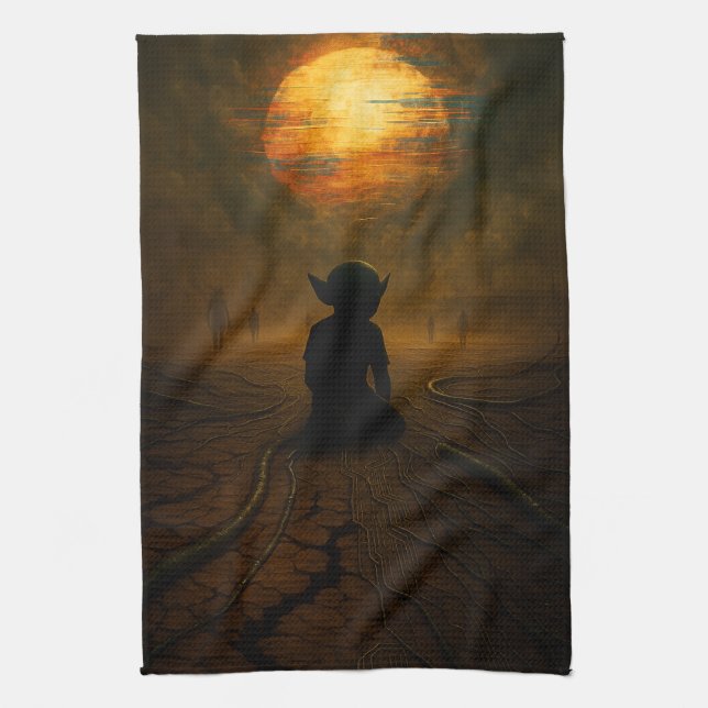 Paño De Cocina Vinieron mientras el sol se derritía (Vertical)