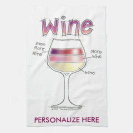 PAÑO DE COCINA VINO, MÁS VINO, AÚN MÁS VINO