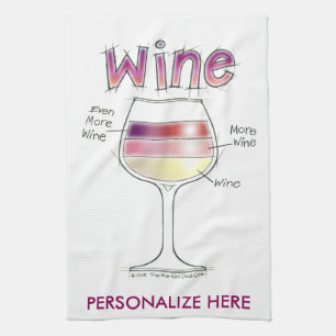 PAÑO DE COCINA VINO, MÁS VINO, AÚN MÁS VINO
