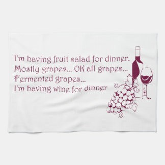 Paño De Cocina Vino para la cena