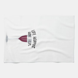 Paño De Cocina Vino Rojo Con Cita