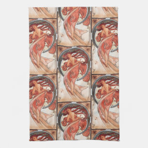 Paño De Cocina Vintage Art Nouveau de Alphonse Mucha Dance 1898