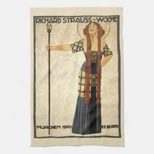 Paño De Cocina Vintage Art Nouveau Richard Strauss-Woche, Múnich