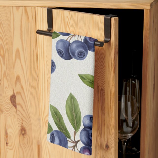 Paño De Cocina Vintage Blueberry Botanless Seamless (Pliegue de tercios)