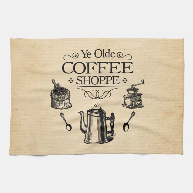 Paño De Cocina Vintage Coffee Shop (Horizontal)