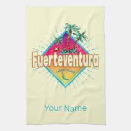 Paño De Cocina Vintage de Fuerteventura Surfer Canarias