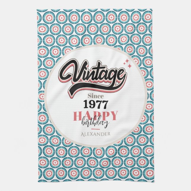 Paño De Cocina Vintage desde 1977 (Vertical)