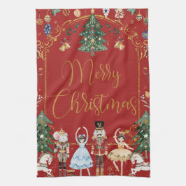 Paño De Cocina Vintage El Cascanueces Navidades Alegres Navidad