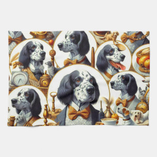 Paño De Cocina Vintage English Setter Ilustracion