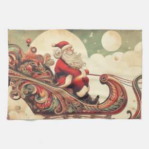 Paño De Cocina vintage/fantástico/santa/Navidad
