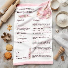 Paño De Cocina Vintage Floral Kitchen Recipe Keepsake 