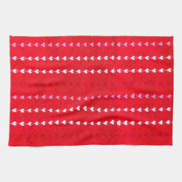 Paño De Cocina Vintage Heart Fabric Red Pink White LoveFun