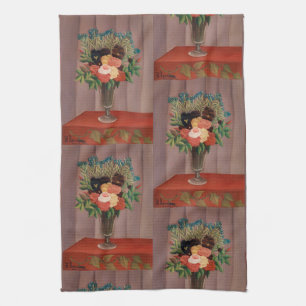 Paño De Cocina Vintage Henri Rousseau Cottage Floral Francés