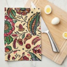 Vintage Indian Cotton Chintz Fabric