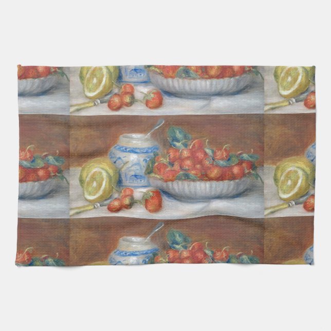 Paño De Cocina Vintage Pierre Auguste Renoir Strawberries (Horizontal)