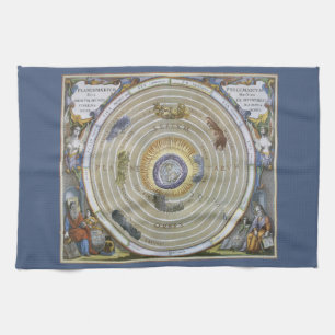 Paño De Cocina Vintage Ptolemaic Planisphere por Andreas Cellariu