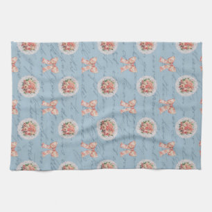 Paño De Cocina Vintage Rosas antiguos se doblan en toile