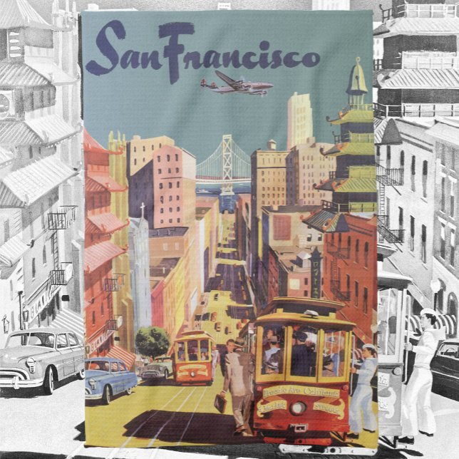 Paño De Cocina Vintage San Francisco Cable Carros Viaje Afiche Ar (Subido por el creador)
