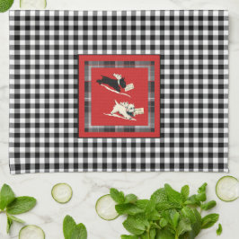Paño De Cocina Vintage Scottish Terriers Navidades de perros esco