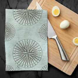 Paño De Cocina Vintage Sea Shanty | Ephemera de la brújula Steamp