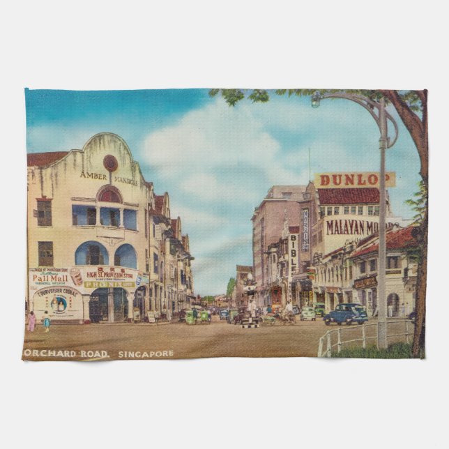 Paño De Cocina Vintage Singapore Kitchen Towel (Horizontal)