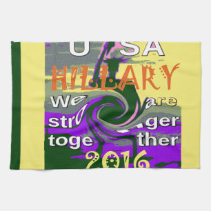 Paño De Cocina Vintage USA Stronger Together Abstract Art Print