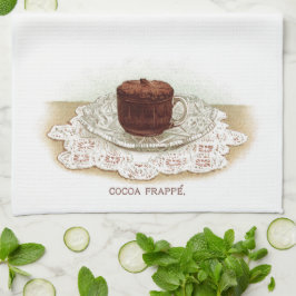 Paño De Cocina Vintage victorian cacao chocolate caliente elegant