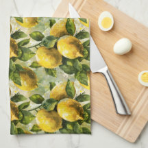 Vintage, Water Color Lemons