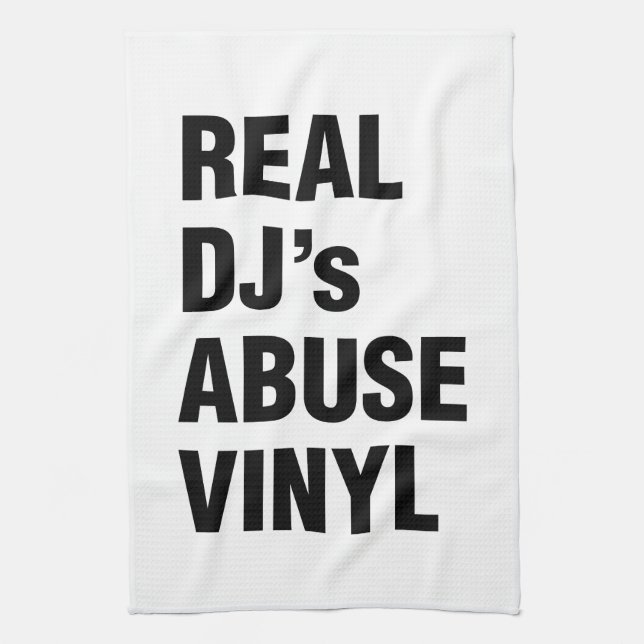 PAÑO DE COCINA VINYL DE ABUSO DE DJ REAL (Vertical)