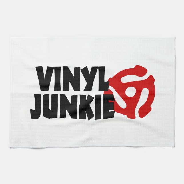Paño De Cocina Vinyl Junkie (Horizontal)