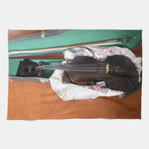 Paño De Cocina Violín alemán antiguo