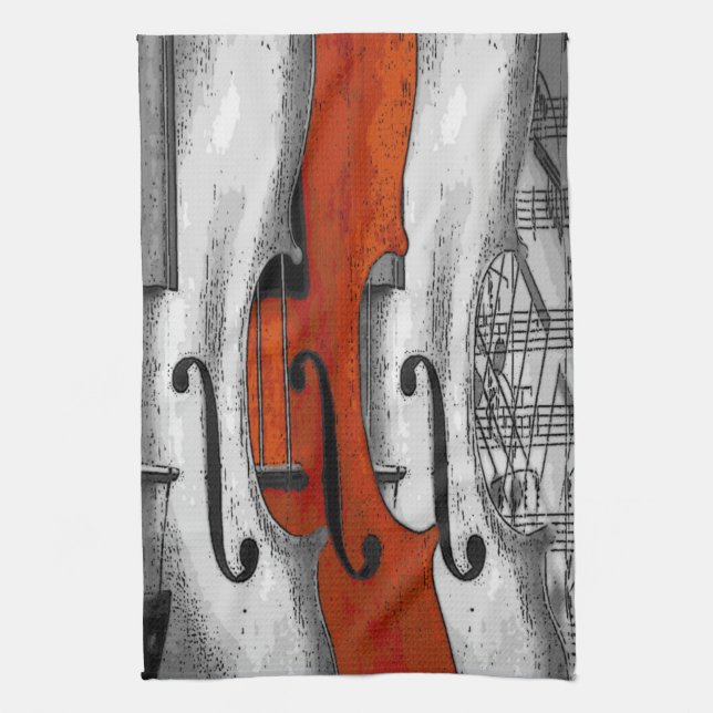 Paño De Cocina Violins American MoJo Kitchen Towel (Vertical)