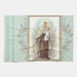 Paño De Cocina Virgen María bendecido el monte Carmelo Jesús