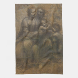 Paño De Cocina Virgen y niño con St Anne de Leonardo da Vinci
