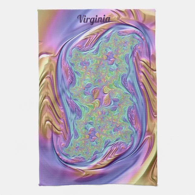 Paño De Cocina VIRGINIA ~ Patrón supersticioso ~ Diseño ORIGINAL  (Vertical)