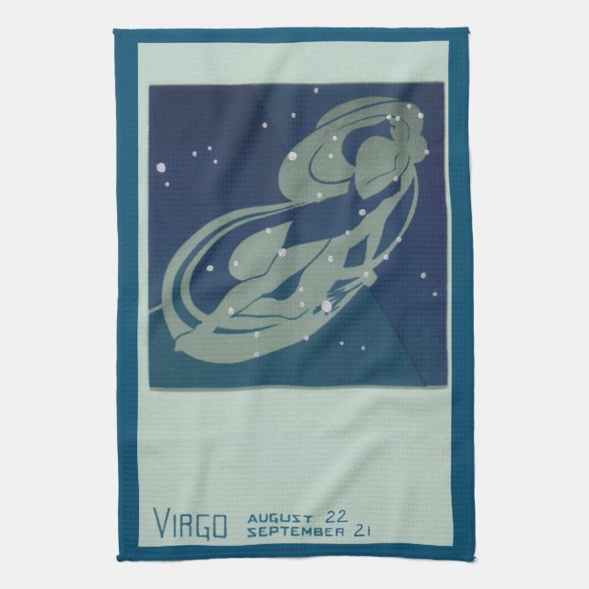Paño De Cocina Virgo Constelación Vintage Astrología Zodiaca (Vertical)