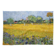 Vista de Arles con pintura de Irises Vincent van G