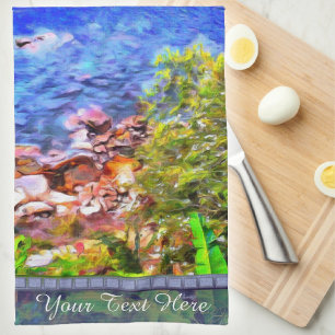 Paño De Cocina Vista de ruta panorámica de Yelapa 0819