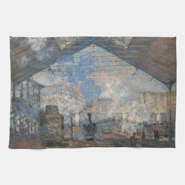 Paño De Cocina Vista exterior de la estación Claude Monet - Saint (Horizontal)