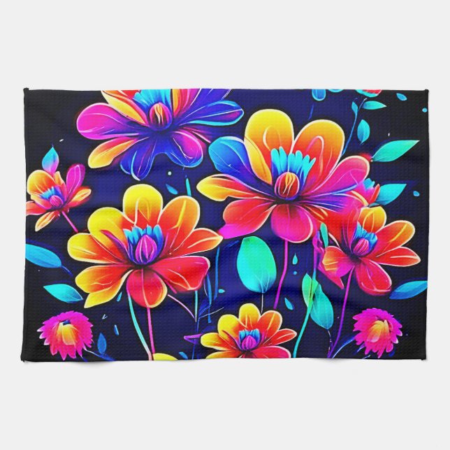 Paño De Cocina Vivid Floral Bouquet (Horizontal)