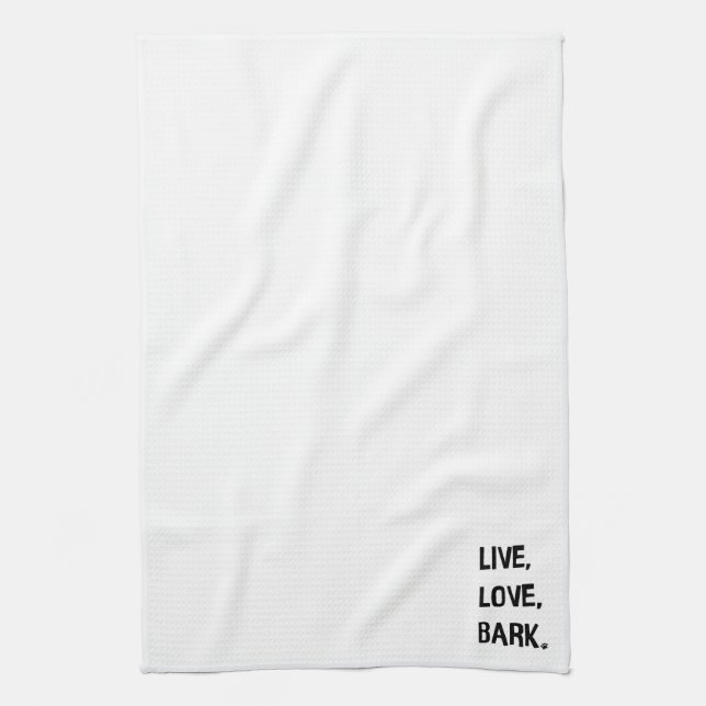 Paño De Cocina Vivir, amar, ladrar (Vertical)